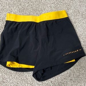 Nike Livestrong Shorts with Spandex Lining Size small